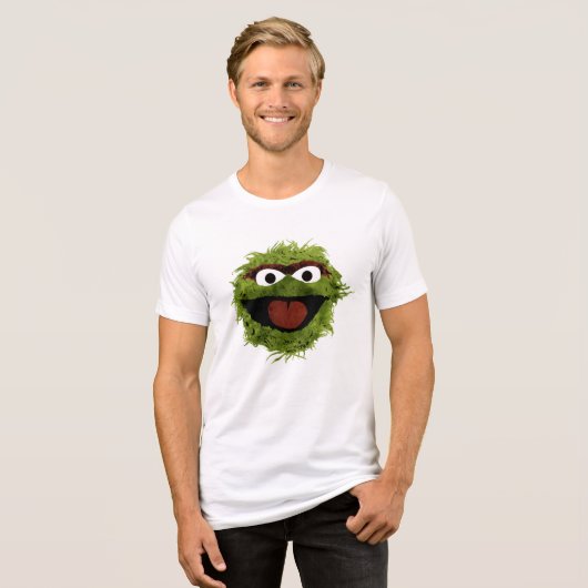 Oscar the Grouch | Ontwikkeling Waterverf Tri-Blend Shirt (Voorkant volledig)