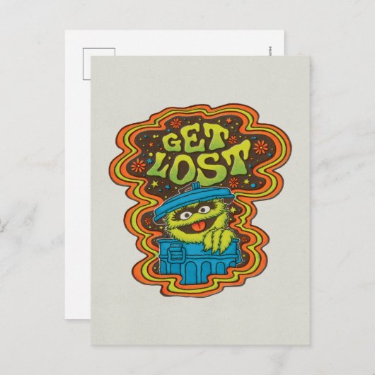 Oscar the Grouch | Psychedelic Briefkaart (Voorkant / Achterkant)