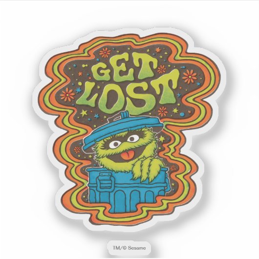 Oscar the Grouch | Psychedelic Sticker (Voorkant)