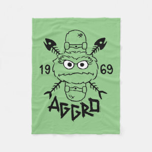 Oscar the Grouch Schaats Logo - Aggro 1969 Fleece Deken