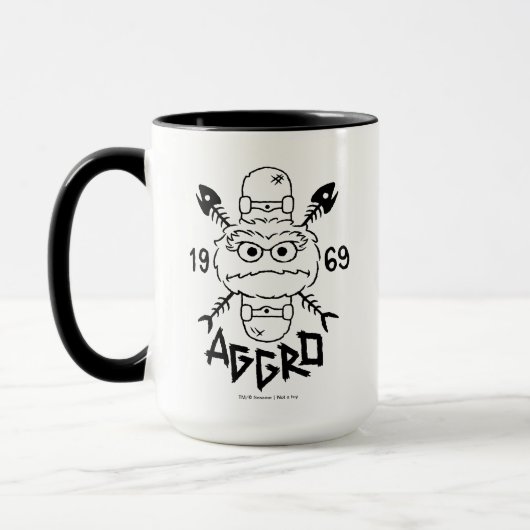 Oscar the Grouch Schaats Logo - Aggro 1969 Mok (Links)