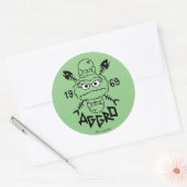 Oscar the Grouch Schaats Logo - Aggro 1969 Ronde Sticker (Envelop)