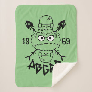 Oscar the Grouch Schaats Logo - Aggro 1969 Sherpa Deken
