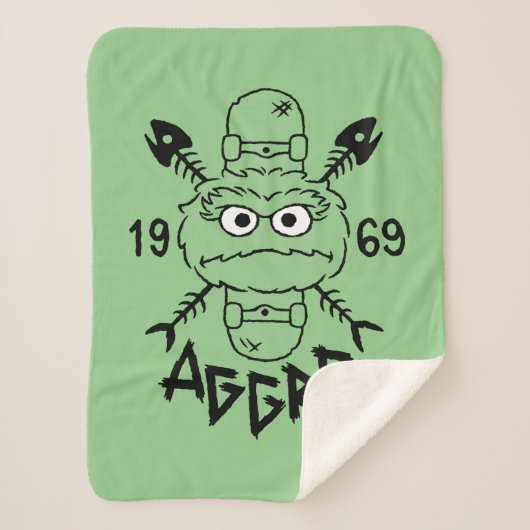 Oscar the Grouch Schaats Logo - Aggro 1969 Sherpa Deken (Voorkant)