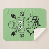 Oscar the Grouch Schaats Logo - Aggro 1969 Sherpa Deken (Voorkant (horizontaal))