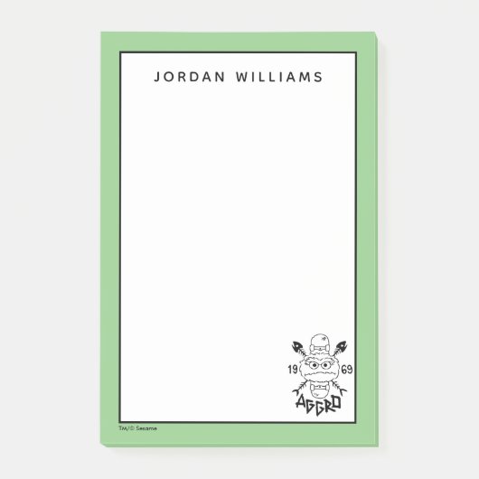 Oscar the Grouch Skate Logo - Aggro 1969 Post-it® Notes (Voorkant)