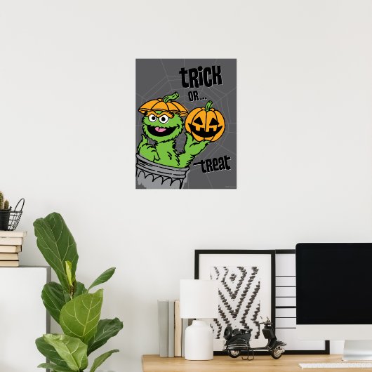 Oscar the Grouch - Trick or treat Poster (Thuiskantoor)