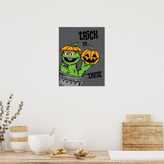 Oscar the Grouch - Trick or treat Poster (Keuken)