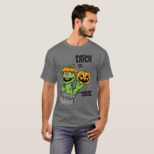 Oscar the Grouch - Trick or treat T-shirt (Voorkant volledig)