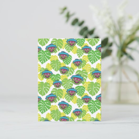 Oscar the Grouch | Tropisch patroon Briefkaart (Staand voorkant)