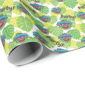 Oscar the Grouch | Tropisch patroon Cadeaupapier (Rol Hoek)