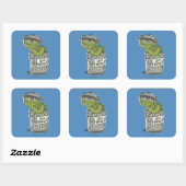 Oscar the Grouch Vintage 2 Vierkante Sticker (Vel)