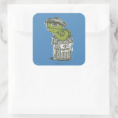 Oscar the Grouch Vintage 2 Vierkante Sticker (Tas)