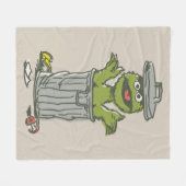 Oscar the Grouch Vintage Fleece Deken (Voorkant (Horizontaal))