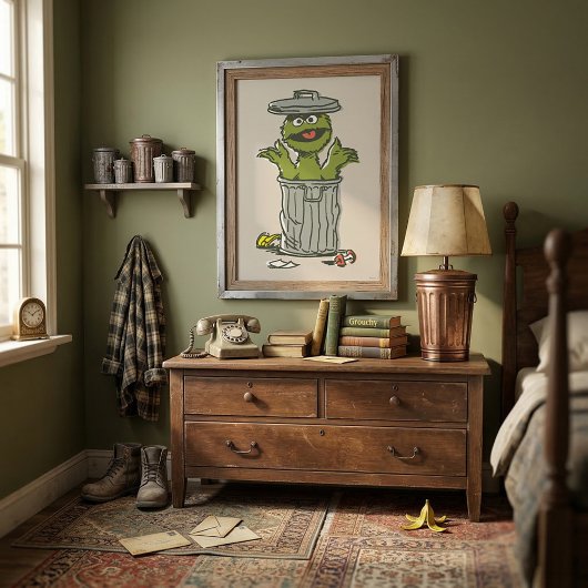 Oscar the Grouch Vintage Poster