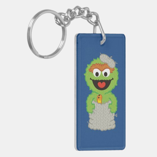 Oscar the Grouch Wool Style Sleutelhanger (Voorkant Links)