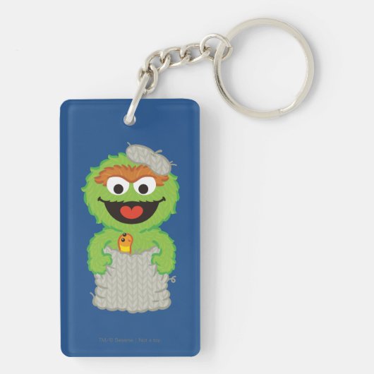 Oscar the Grouch Wool Style Sleutelhanger (achterkant)