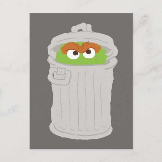 Oscar the Grouch & z'n vuilnisbak Briefkaart (Voorkant)