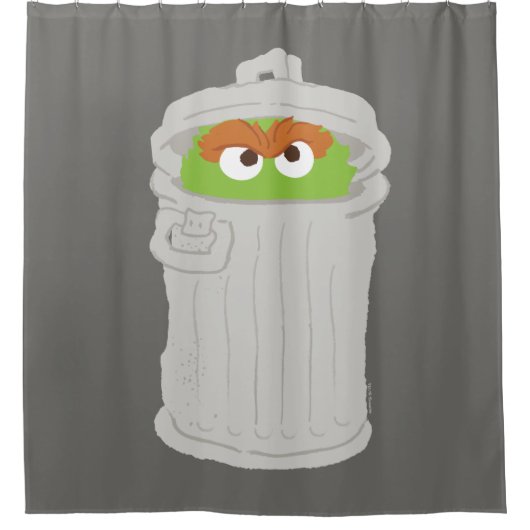 Oscar the Grouch & z'n vuilnisbak Douchegordijn (Voorkant)