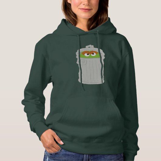 Oscar the Grouch & z'n vuilnisbak Hoodie (Voorkant)