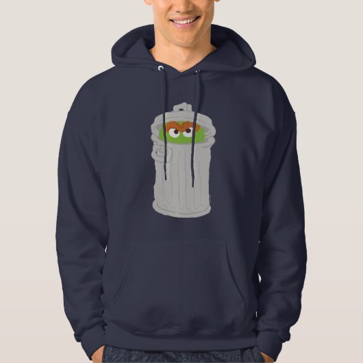 Oscar the Grouch & z'n vuilnisbak Hoodie (Voorkant)