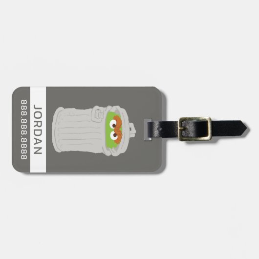 Oscar the Grouch & z'n vuilnisbak | Je gegevens to Bagagelabel (Voorkant horizontaal)