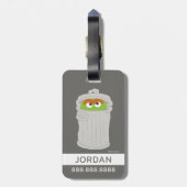 Oscar the Grouch & z'n vuilnisbak | Je gegevens to Bagagelabel (Achterkant verticaal)