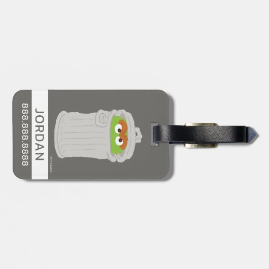 Oscar the Grouch & z'n vuilnisbak | Je gegevens to Bagagelabel (Achterkant horizontaal)