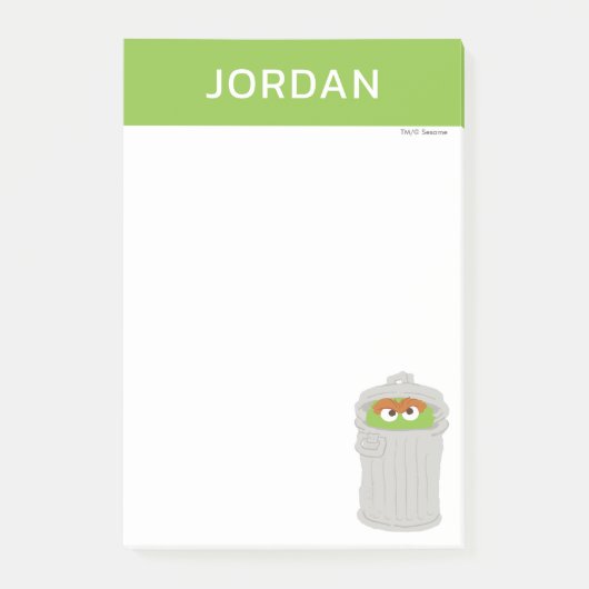 Oscar the Grouch & z'n vuilnisbak | Jouw namen toe Post-it® Notes (Voorkant)