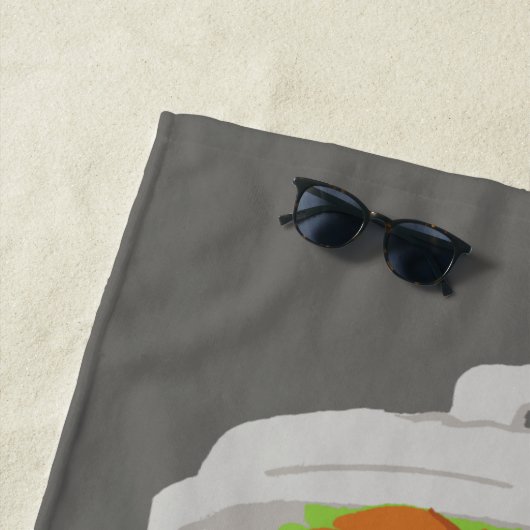 Oscar the Grouch & z'n vuilnisbak | Jouw namen toe Strandlaken (In situ)