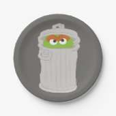 Oscar the Grouch & z'n vuilnisbak Papieren Bordje (Voorkant)