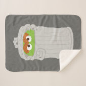 Oscar the Grouch & z'n vuilnisbak Sherpa Deken (Voorkant (horizontaal))