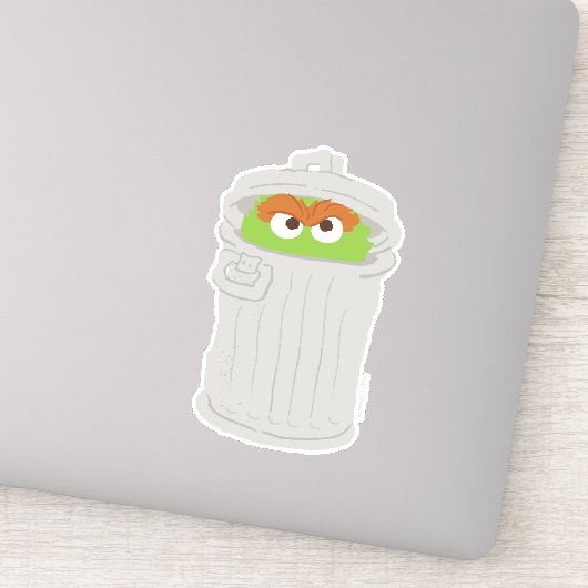 Oscar the Grouch & z'n vuilnisbak Sticker (Detail)