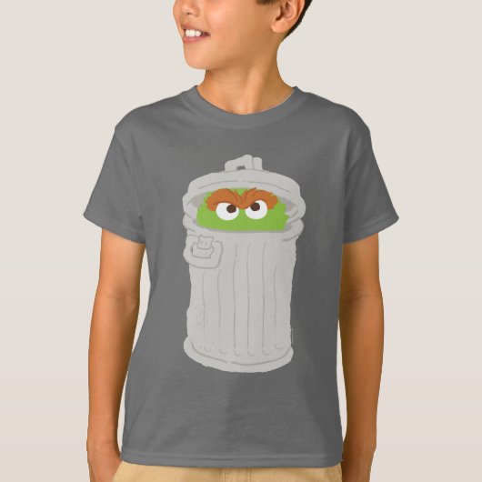 Oscar the Grouch & z'n vuilnisbak T-shirt (Voorkant)