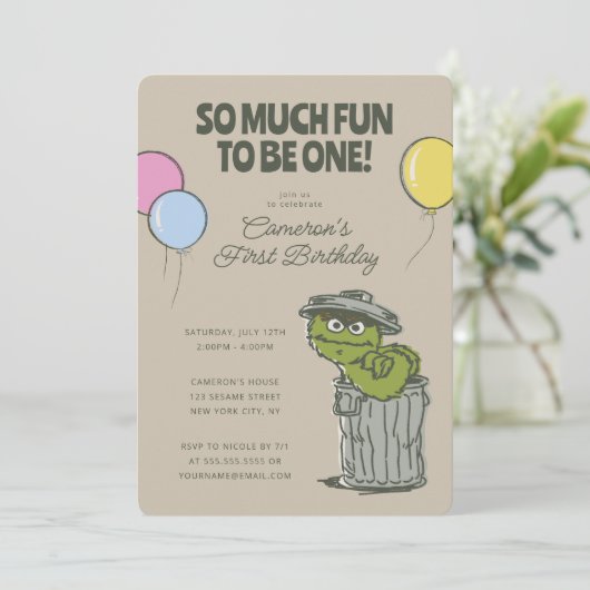 Oscar the Grouch | Zoveel plezier om een dag te wo Kaart (Staand voorkant)