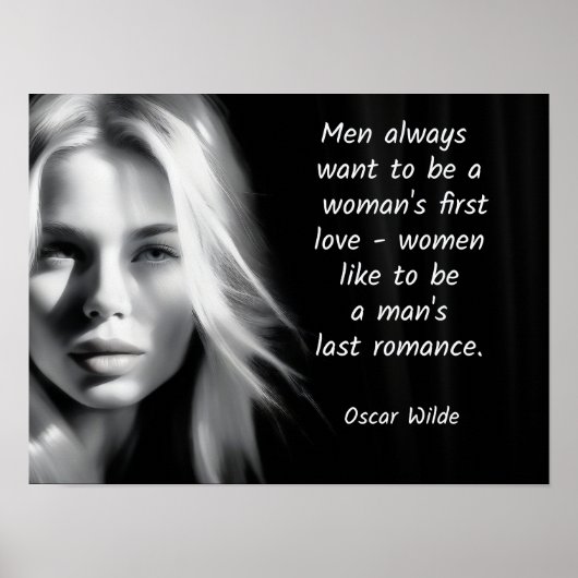 Oscar Wilde -- citaat kunst  Laatste Romance Poste Poster (Voorkant)