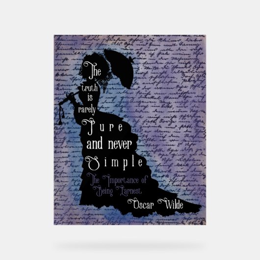 Oscar Wilde citaat silhouet poster (Voorkant)