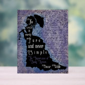 Oscar Wilde citaat silhouet poster (Neutraal)