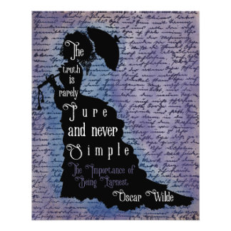 Oscar Wilde citaat silhouet poster