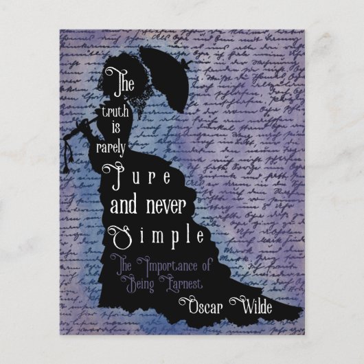 Oscar Wilde citaat silhouet poster Flyer (Voorkant)