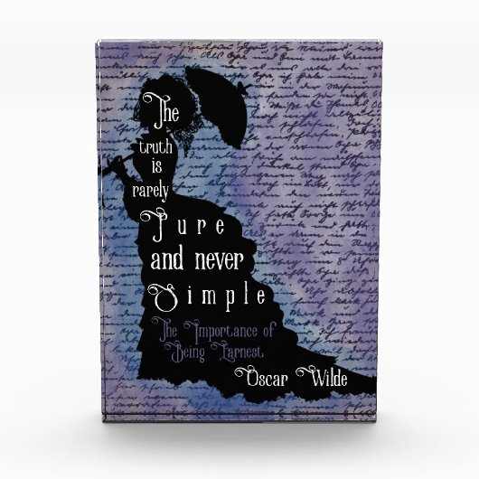 Oscar Wilde citaat silhouet poster Fotoblokken (Voorkant)