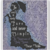 Oscar Wilde citaat silhouet poster Sticker (Voorkant)