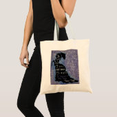 Oscar Wilde citaat silhouet poster Tote Bag (Voorkant (product))