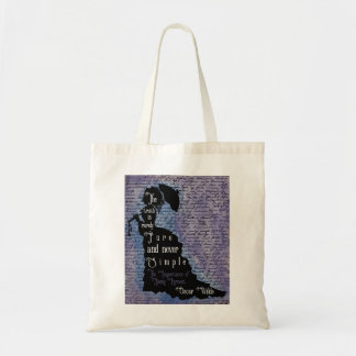 Oscar Wilde citaat silhouet poster Tote Bag