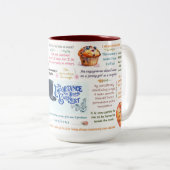 Oscar Wilde Het belang van het zijn van serieuze M Tweekleurige Koffiemok (Voorkant rechts)