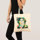 Oscar Wilde Portret met aangepaste tekst | boekenl Tote Bag (Voorkant (product))