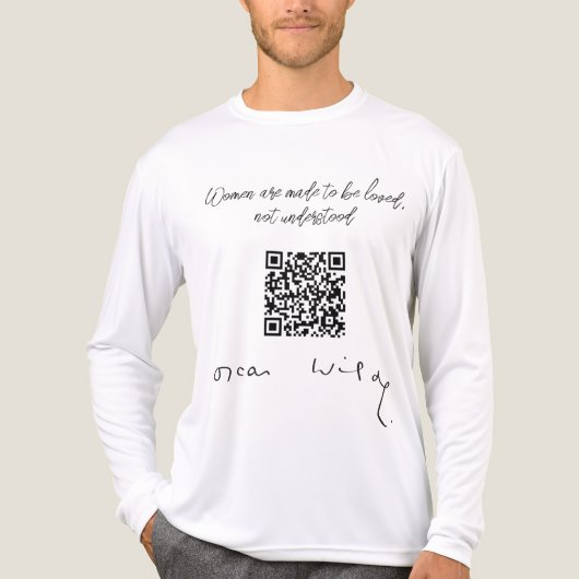 Oscar Wilde signature Tri-Blend Shirt (Voorkant volledig)