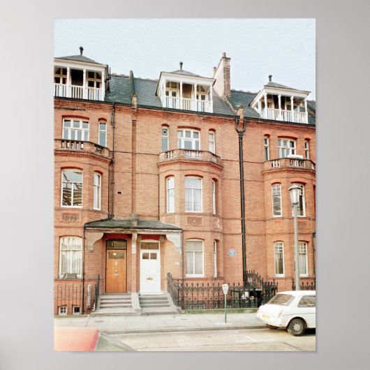 Oscar Wilde's huis in Tite Street, Chelsea Poster (Voorkant)