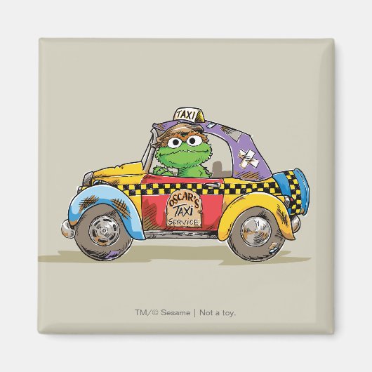 Oscar's Taxi Service Magneet (Voorkant)