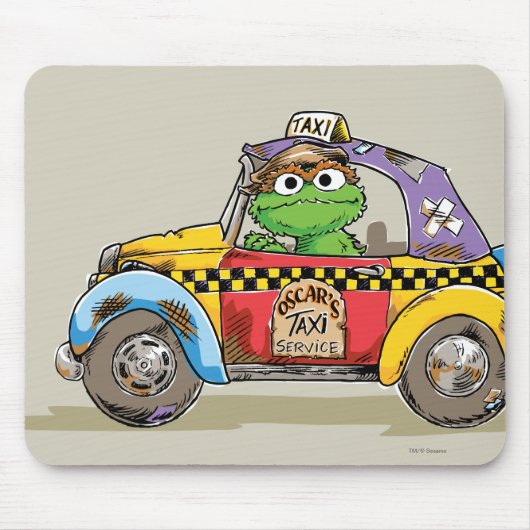 Oscar's Taxi Service uit het verleden Muismat (Voorkant)